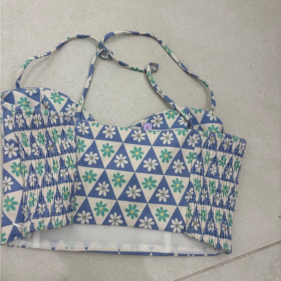 Zara Blue and White Patterned Jumpsuit - Picture 4 of 5